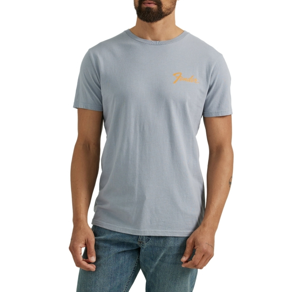 NWT Wrangler Men's Fender Graphic Tee, blue, size 2X
